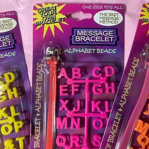 Alphabet Beads Message Bracelet Kit - Pink